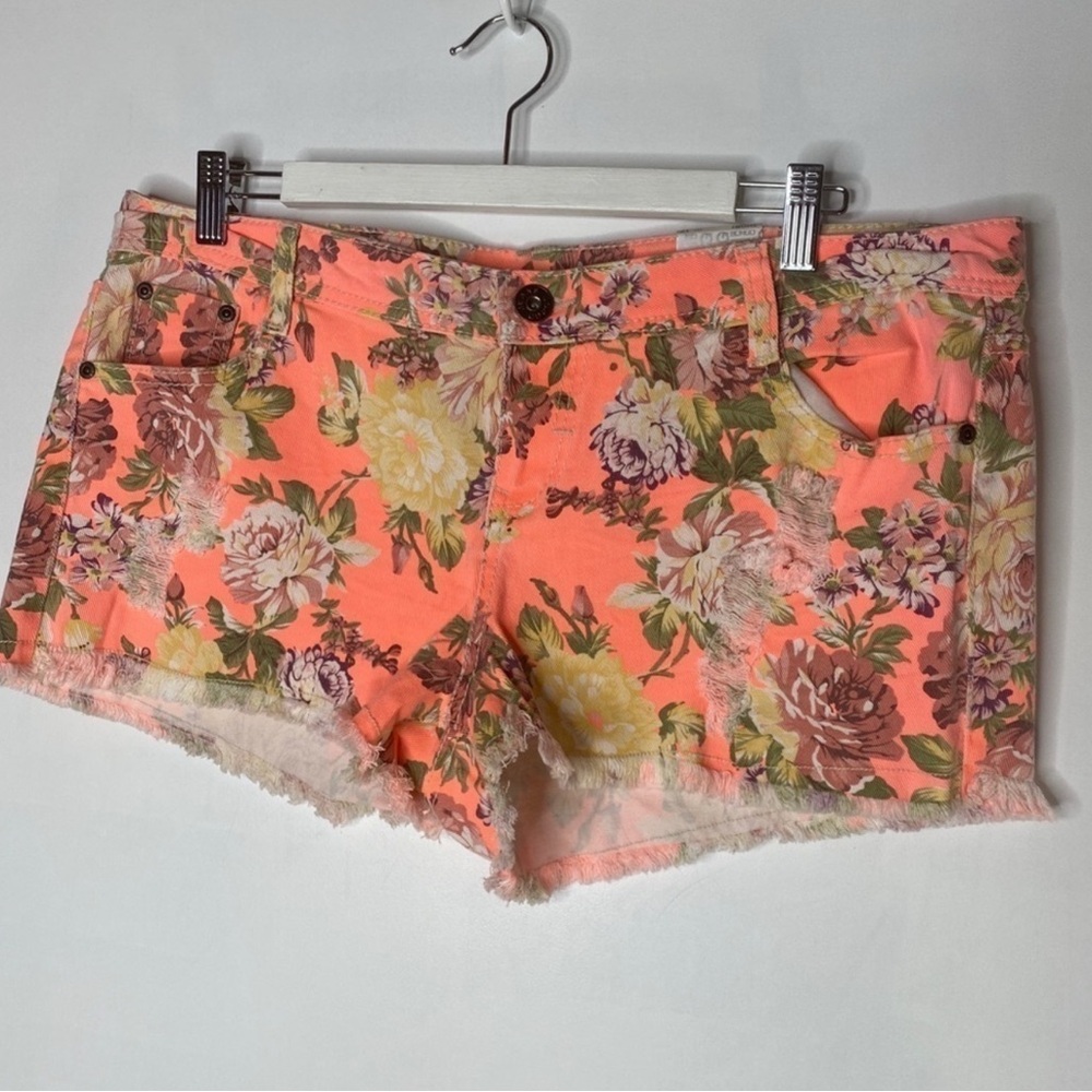 BONGO Orange Jean Shorts Vibrant Casual Style